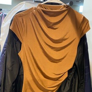 Fashion Nova Satin Cowl Neck Top